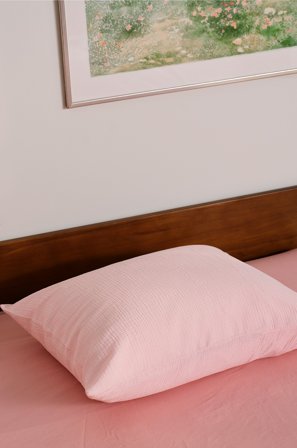 Jotex - Putetrekk i Musselin Lys rosa - AMILIA - Kjøp Putevar hos Jotex