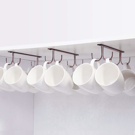 Under-skåpshängare för Koppar, Metallförvaringskrokar Under