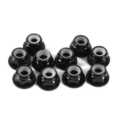 Anodiserade M4 Nyloninsats Självläsanande Hexmuttrar - Aluminiumlegering, 10-pack