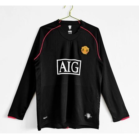 2007-2008 Manchester United Udebanetrøje Retro Fan Version Langærmet XXL