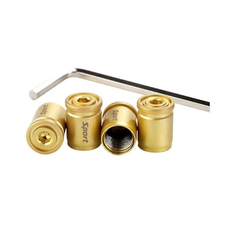 4 stk. låsbare ventilhetter for bildekk, tyverisikre ventilhetter for bilhjul med gummipakning, universelle ventilhetter for dekk