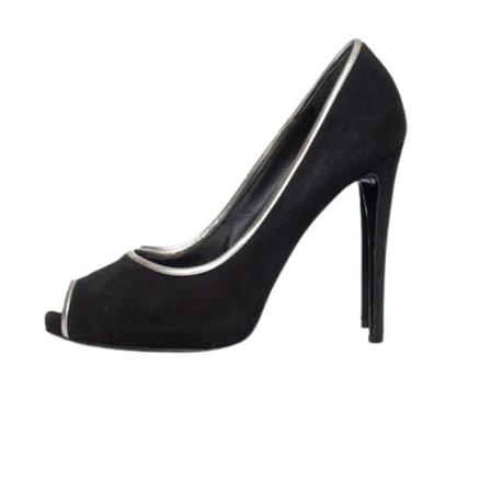 Giuseppe Zanotti Pre-owned, Pre-owned Suedeheels Zwart, Dames, Maat:39 EU,leer