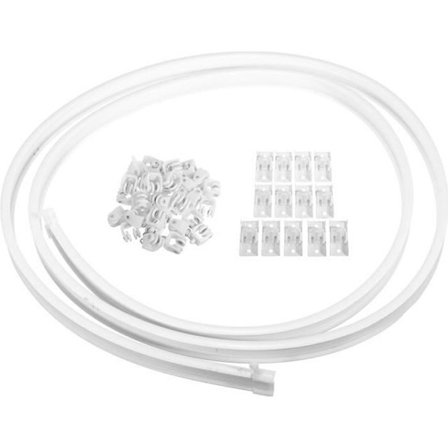 4 meter gardinskenor, raka eller böjbara, för burspråk, toppklämma