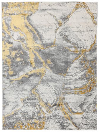 Abstrakt Antonie Matta - Ljusgrå/Guld 200X300 Modern Stil