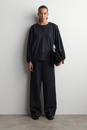 COS Women's Pantalón Vaquero Con Cordón in Azul