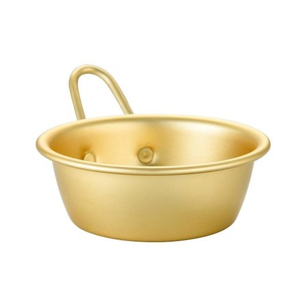 4 stk. Guld Koreanske Aluminium Runde Risbowle Vinglas med Håndtag til Makgeolli Koreanske Vinglas
