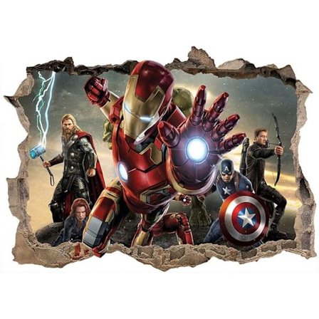 3D Avengers Iron Man Klistremerker Iron Man Veggklistremerker Marvel Iron