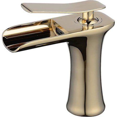Blandare Kran Mässing Badrum Handfat Kran, Enstaks Handfat Kran Med Keramisk Patronpolerad Guld