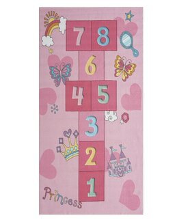 Matte med barnemotiv Jump Rosa