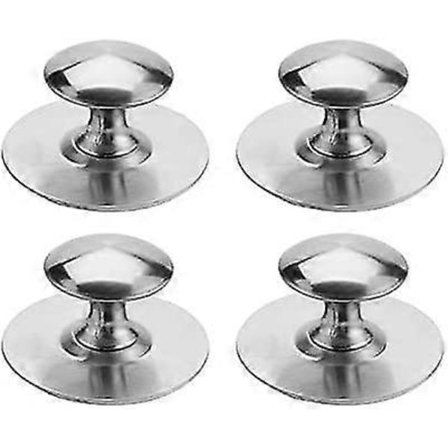 4 Stycken Självhäftande Rostfria Köksluckor Handtag Dra Och Fäst Utan Att Borra Silver Happy H