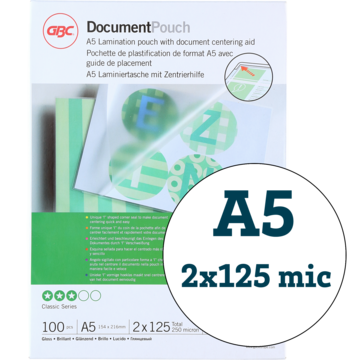 Lamineringslomme A5 125Mic