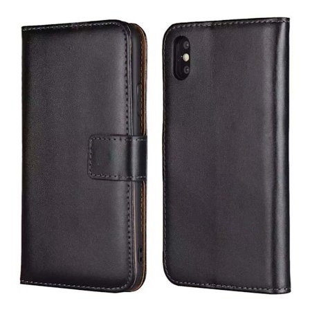 Plånboksfodral i Läder för iPhone XS MAX (TOMKAS)