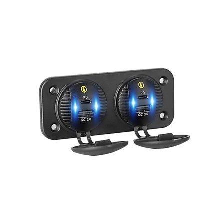 4 porte dobbelt Qc3.0 USB 18w hurtig Type C Pd Usb-c billader adapter stikkontakt