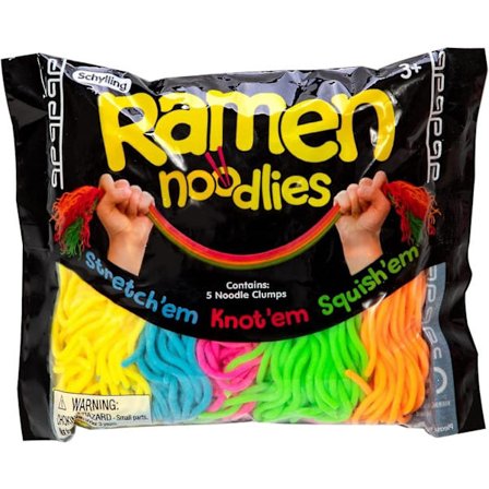 Ramen Noodlies - Fluorescerende Strekkbare Noodle Elastiske Fidget Leke