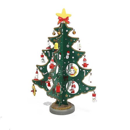 Mini Julgran i Trä för Bordsdekorationer