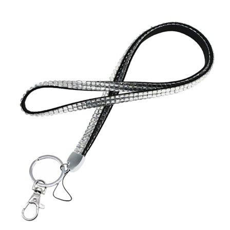 Bling Crystal lanyard Rhinestone ID LANyard HVIT
