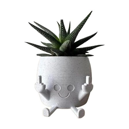 Smile Face Swing Pot Hemma Trädgård Långfinger Tummen Upp Blomma