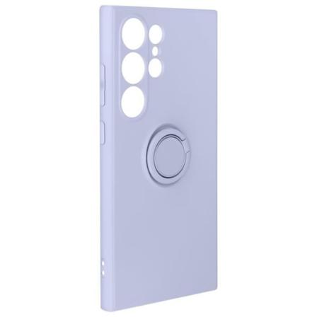Etui til Samsung Galaxy S24 Ultra Ring Holder Fleksibel Silikone Lavendel Lila
