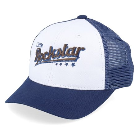 Kiddo Cap - Blau Trucker Cap - Kids Toddler Little Rockstar White/Navy Trucker @ Hatstore