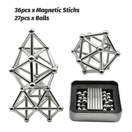 63-osainen mielikuvituslelu, aikuisten opetuslelu, klassinen magneettinen rakennusDB