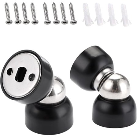 2-pak Mini Magnetiske Dørstoppere i Rustfrit Stål [BR]