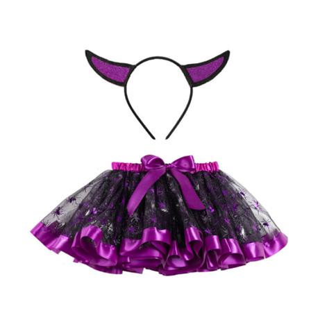 Layered Balett Tulle För Små Flickor Black Purple S