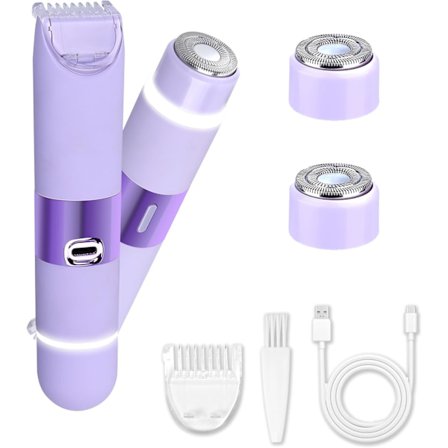 2025 Seneste Model Bikini Trimmer til Kvinder, Glow Aura Damebarbermaskine, Støjsvag Dobbelt Hoved Vandtæt Trådløs Genopladelig Smertefri Trimmer til