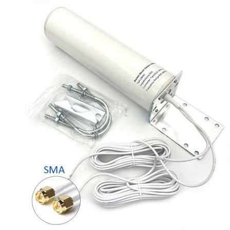 SMA Han-4G 5G Udendørsantenne 698-3800MHz 28dBi SMA Han-stik Onmi Ekstern Tønde til Wifi Router