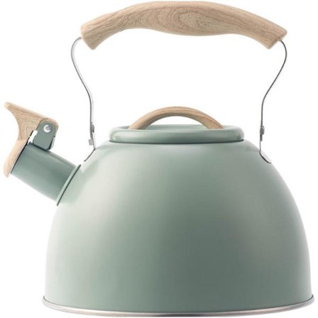 3L Rustfritt Stål Kjele med Fløyte for Lønnesirup, Komfyrtopp Induksjon Koketopp Tekanne