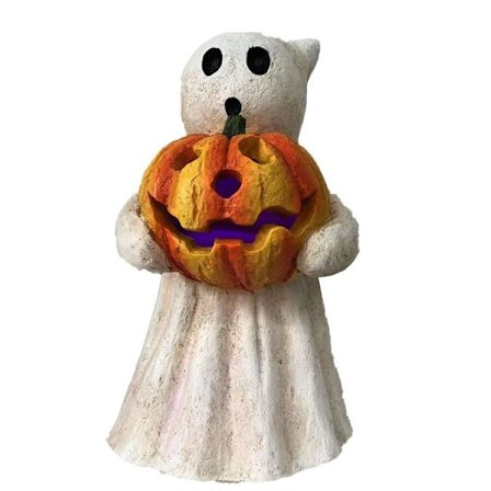 Halloween Ghost Pumpkin Resin Ornament Ghost Holding Pumpkin