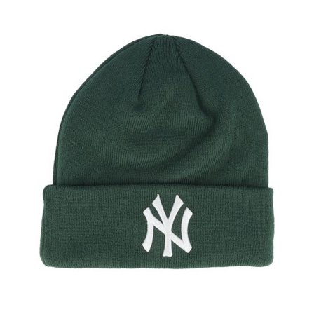 New Era - MLB Grön cuff Beanie - New York Yankees League Essential Dark Green Cuff @ Hatstore
