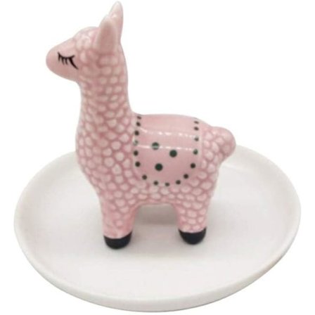 Keramiikka Alpakka Korut Alusta Sormuspidike Söpö Lama Järjestäjä Korut Näyttöpidike Koriste Kihlasormukset Häät Sormukset Pidike Jalusta Pareille 