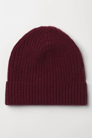 Soft Goat - Ski Ribbed Beanie - Cashmere beanie - One Size - Dark Red