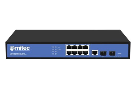 ERNITEC Managed Layer 2+ Switch, 8 x