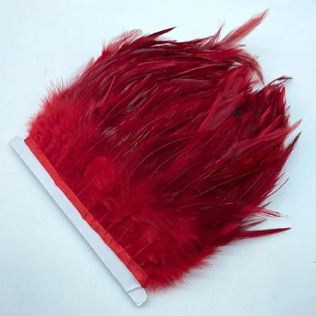 1M/Lot Naturlige Fasanfjer Trim Plume Håndværk Jule Håndlavet DIY Farvet Fjer Party Bånd Bryllup Dekoration Tilbehør Red