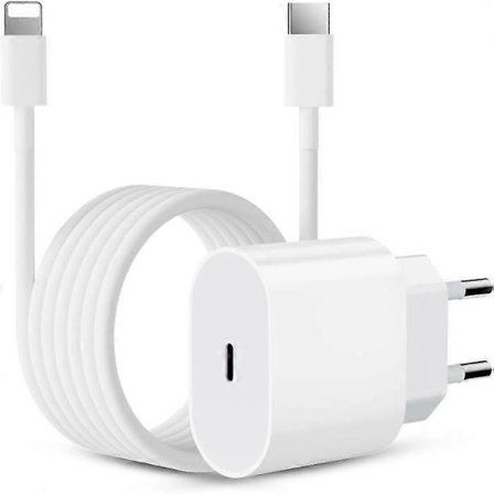 20W Snabbladdare iPhone, Snabbladdare för iPhone med 1M PD USB C Laddare iPhone, iPhone Laddarhuvud med [40]