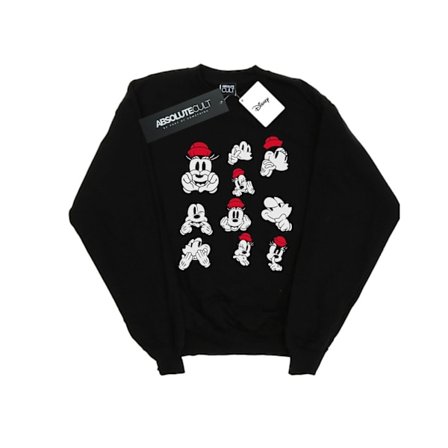 Disney Boys Minnie Mickey Photo Poses Sweatshirt 3-4 år Svart