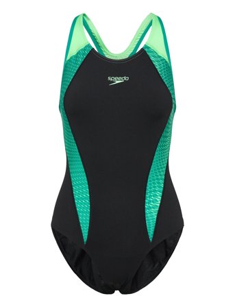Speedo Womens Placement Laneback 1 Pc - Navy - 40