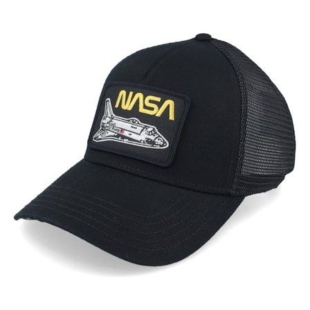 American Needle - Black - trucker - Cap - Nasa Twill Valin Ptch Black Trucker - Hatstore