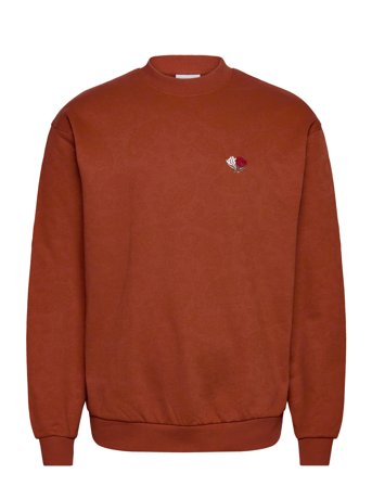 Clyde Aop Sweatshirt Tops Sweat-shirts & Hoodies Sweat-shirts Orange Les Deux