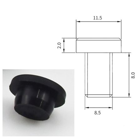 Gummi stamstötfångare Hålpluggar D-8.5/ D-11.5 D-8.5/ D-11.5