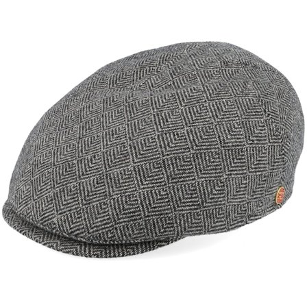 Mayser - Grå flatcap Caps - Sidney Plus Amaro Grey Flat Cap @ Hatstore