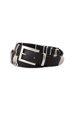Rattle belt Black Silver 80