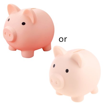 Plast söt tecknad gris Bank okrossbar barn barn pengar mynt spara burk