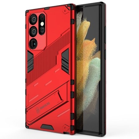 Stødsikkert hybridcover til Samsung Galaxy S22 Ultra - Rød