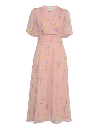 Yasmolly Ss Ankle Dress S. - Show Polvipituinen Mekko Vaaleanpunainen YAS