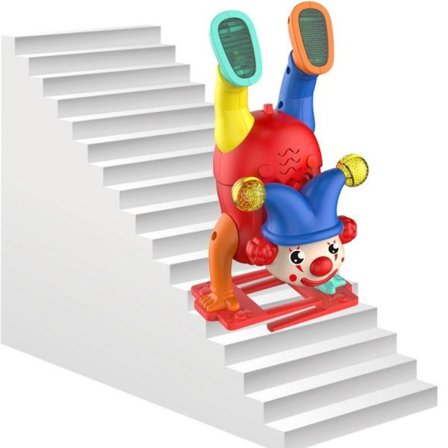 Elektrisk Dansing Leke Gående Klovn Leke Med Musikk Og LED Lys Opp Musikal Oppside Ned Klovn Leker