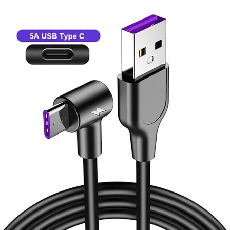 5A Hurtiglading Type-C USB Albueadapter Høyhastighets Datasynkronisering for Huawei/Xiaomi/Samsung/HTC~03445