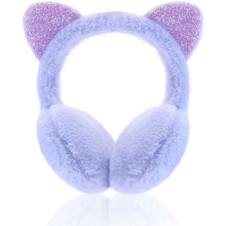 Ørevarmer (Lilla) Bløde Plys Ørevarmere til Piger Justerbare