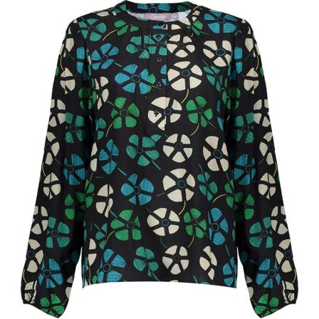 Geisha Top green black , Zwart , Dames , Maat: S